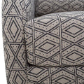 Sillón ocasional Quebec de tejido plano con textura afelpada en color café, con dimensiones de 78x98x95 cm.