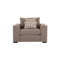 Sillón individual Oporto de deurope.com.mx en color gris con estructura de madera y cojín acolchado para sala moderna