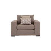 Sillón individual Oporto de deurope.com.mx en color gris con estructura de madera y cojín acolchado para sala moderna