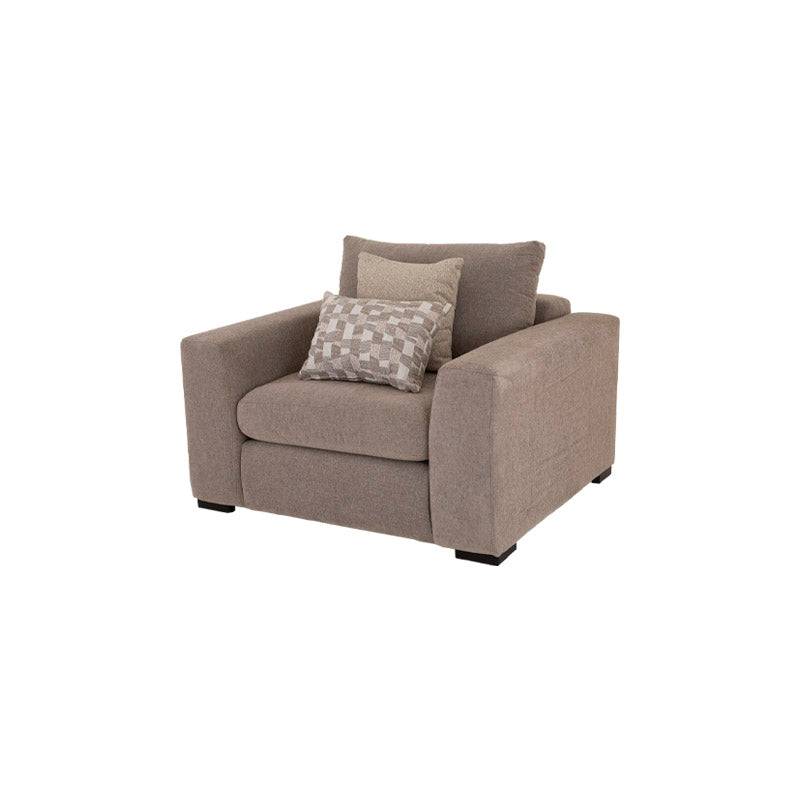 Sillón individual Oporto en color gris, con estructura moderna y asiento acolchado, ideal para espacios de descanso.