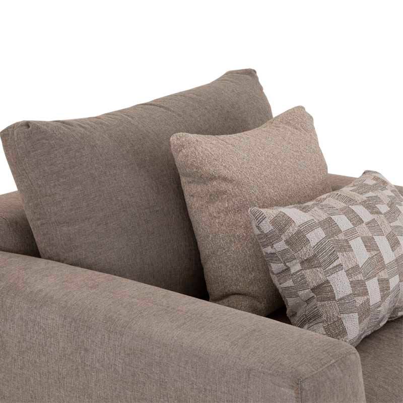Sillón individual Oporto de deurope.com.mx con tapizado en color gris y estructura moderna, ideal para sala o oficina.
