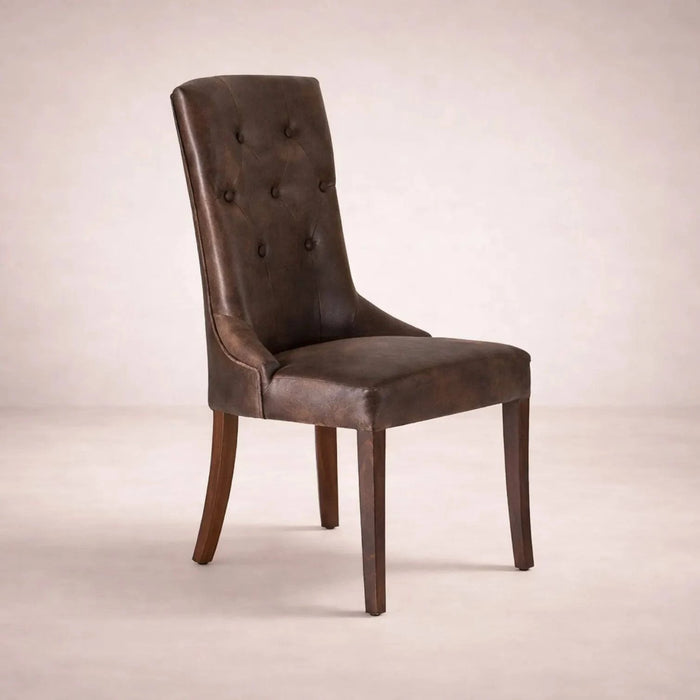 Juego de comedor Aragón de 8 piezas con sillas de madera de pino y tapiz en suède, diseño elegante y moderno.