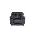 Juego de sala Carter de cuero en color moka, con sillón y dos asientos, diseñado por deurope.com.mx.