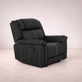 Sillón reclinable negro Imperial de Deurope.com.mx, asiento cómodo y respaldo ajustable para descanso y relax.