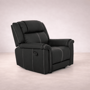 Sillón reclinable negro Imperial de Deurope.com.mx, asiento cómodo y respaldo ajustable para descanso y relax.