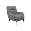 Sillón Andrea Essa de tapiz negro con estructura moderna, frente de 75 cm, alto 86 cm y fondo 85 cm, para sala.