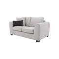 Juego de sala con sofá y loveseat Sonny en tapiz de tela en color marfil, ideal para espacios modernos y cómodos.