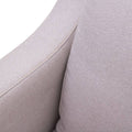 Sofá Michelle de color beige con tela de tejido plano y textura afelpada, ideal para sala moderna.