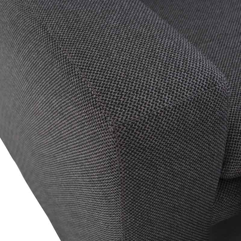Sofá cama Caruso de color gris oxford, de Deurope, tela tejida plana, con respaldo y asiento visible en imagen.