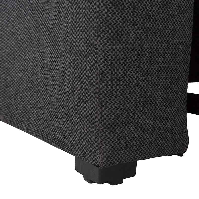 Sofá cama Caruso en gris oxford, fabricado por deurope.com.mx, con estructura moderna y dimensiones de 225 cm de ancho.
