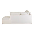 Sala Gracey con chaise deurope.com.mx, sofá moderno con chaise longue en color gris claro, ideal para sala de estar elegante.