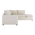 Sofá sala Gracey con chaise de Deurope.com.mx en color gris, con cojines y estructura moderna para sala de estar.