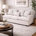 Sofá Oliver de Deurope.com.mx en color gris con cojines, estructura moderna y cómoda para sala de estar.