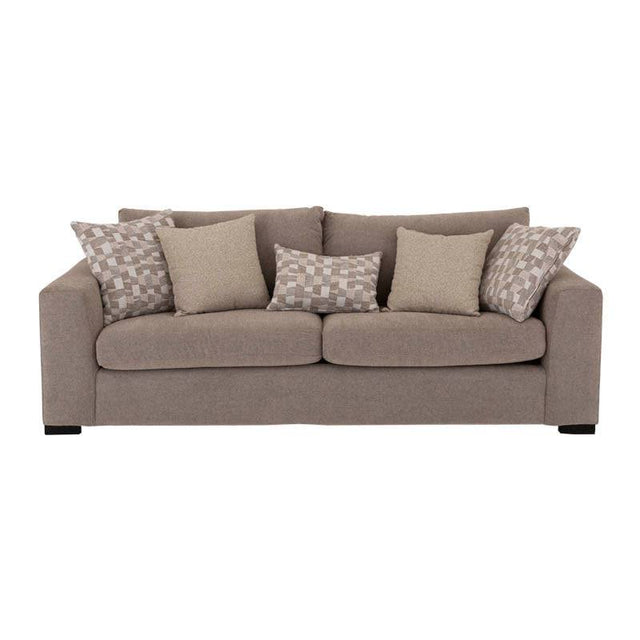 Sofá de sala Oporto de 2 piezas en color gris, estilo moderno y cómodo para el hogar, de la marca deurope.com.mx