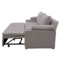 Sofá cama matrimonial Vittorio de Deurope.com.mx en tela gris claro, con diseño moderno y tamaño compacto.