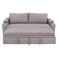 Sofá cama matrimonial Vittorio de Deurope en tela gris claro, con estructura moderna y tamaño compacto para salón.