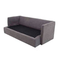 Sofá cama Calm de Deurope en gris oxford, tapizado en tela, con dimensiones de 214 cm de ancho, 95 cm de alto y 112 cm de fondo.