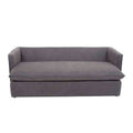 Sofá cama Calm de deurope.com.mx en tela gris oxford, con estructura de 214 cm de ancho, 95 cm de alto y 112 cm de fondo.