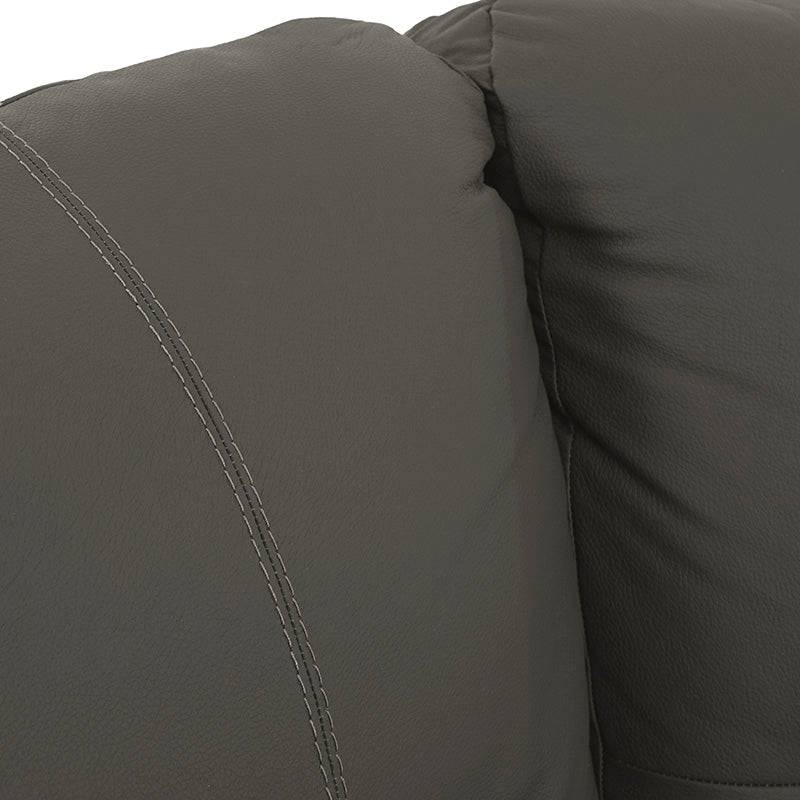 Esquinero gris para sala ENZO III de D'europe, tapizado en piel y leather touch, con dimensiones de 100x97x100 cm.
