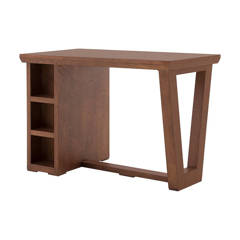 Mesa de antecomedor Inglaterra de madera industrializada con chapa de parota, tamaño 140x98x76 cm, estilo moderno y elegante.