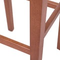 Juego de comedor Siena de deurope.com.mx con bancos de madera de encino y tapiz beige, 42 cm de altura.