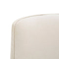 Banco para barra Berne Made deoupe.com.mx en nogal beige con tapizado en tela, 46 cm de alto y 112 cm de largo.