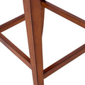 Banco Deus para barra con estructura de madera de caoba, tapizado en cuero y diseño moderno, 38 cm de alto.