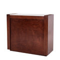 Barra de Deus de madera con chapa de caoba y mármol, dimensiones 120x105x45 cm, diseño elegante para interiores.