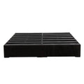 Base de cama Lazy de madera de pino en color negro con tapiz de tela, de aproximadamente 100 cm de alto y 190 cm de fondo.