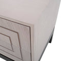 Buró Infinity de madera gris con acabado de chapa de encino, diseño industrial, dimensiones 60x55x40 cm, mueble de dormitorio moderno