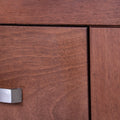 Buró de madera de México con acabado mandarino, chapa de okumé, dimensiones 65x70x40 cm, diseño moderno y funcional.