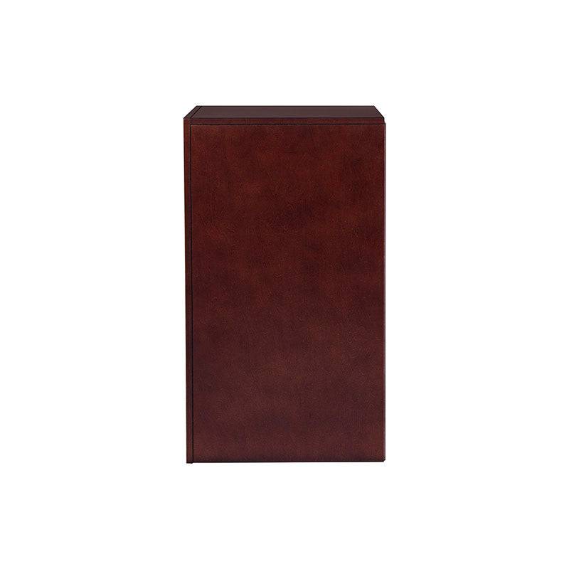 Buró Rochelle de madera de pino enchapada en maple americano, con acabado en nogal, frente de 60 cm, alto 70 cm y fondo 40 cm.