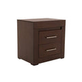 Buro de recámara Boston de madera oscura en estilo industrial, con dimensiones de 60x70x46 cm, de la marca deurope.com.mx