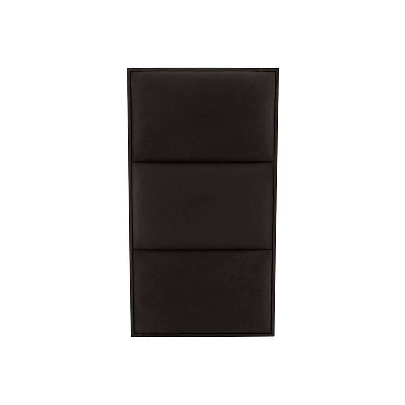 Buró de pared Boston de madera oscura con tapiz de microfibra, diseño industrial, frente de 60 cm, alto 100 cm, fondo 10 cm