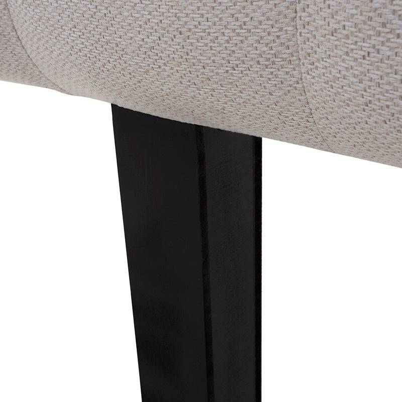 Cabecera Kenia de tapiz beige de 210 cm de ancho, para cama, con diseño sencillo y textura en tela de Deurope.