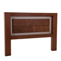 Cabecera de recámara México de 3 piezas de deurope.com.mx, madera de chapa de okume en color mandarino, con medidas de 210x150x10 cm