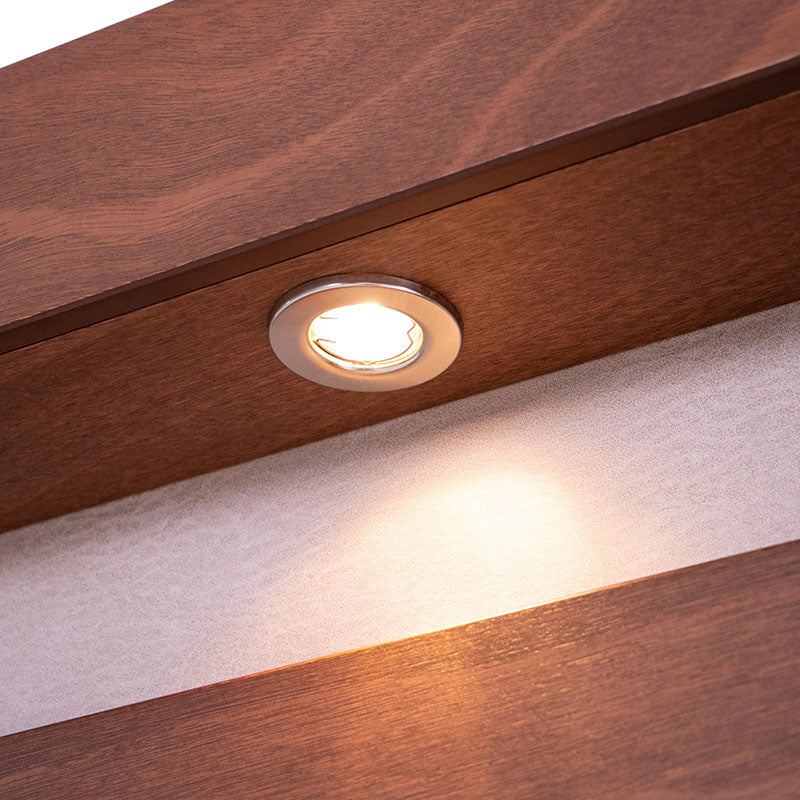 Cabecera México de madera de chapa de okume en color mandarina, con medidas de 210 cm de ancho, 150 cm de alto y 10 cm de fondo.