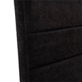 Cabecera Lazy de tapiz negro en tela, 110 cm de alto, 150 cm de ancho, con diseño simple y moderno.