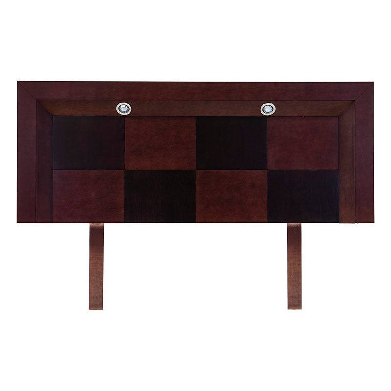 Cabecera Rochelle de madera de pino enchapada en maple americano, diseño elegante, para cama tamaño grande, frente de 240 cm.