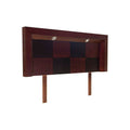 Cabecera Rochelle de madera de pino enchapada en maple americano, con acabado elegante y diseño moderno para cama grande.