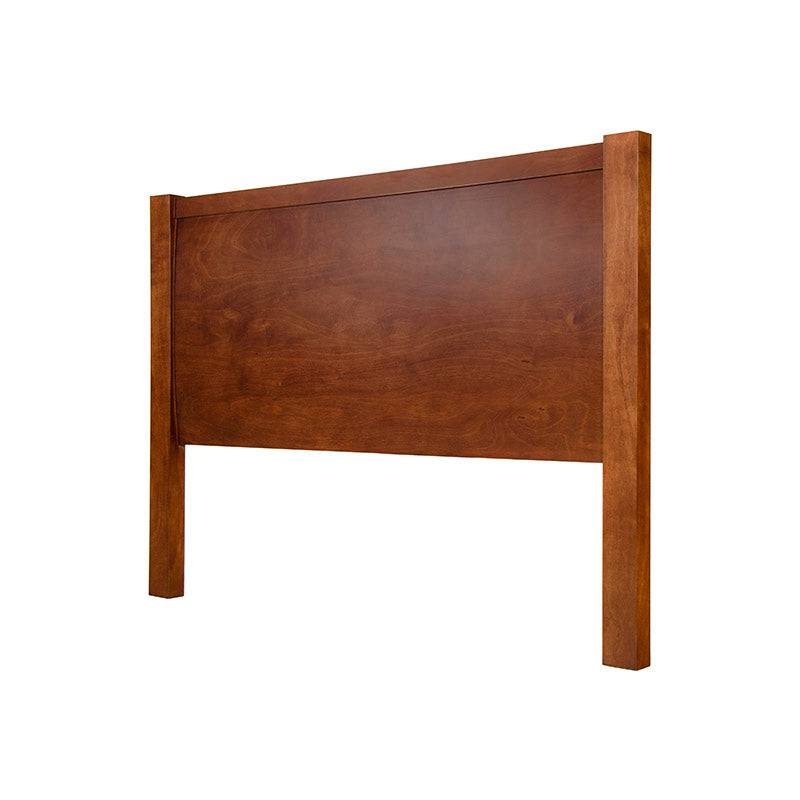 Cabecera Mond de madera con chapa de caoba, 225 cm de ancho, 160 cm de alto y 10 cm de fondo, para cama doble.