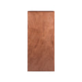 Cajonera Siena de madera de Banak con acabado en chapa de encino y okumé, con franja de leather touch, 90x115x50 cm.