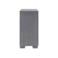 Cajonera Durham en color gris claro de madera de pino, con 3 cajones grabados y dimensiones 76x86x41 cm, deurope.com.mx