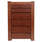 Cajonera Mond de Deurope en tono tabaco con chapa de caoba y placa de mármol, mide 80x120x40 cm, con varios cajones.