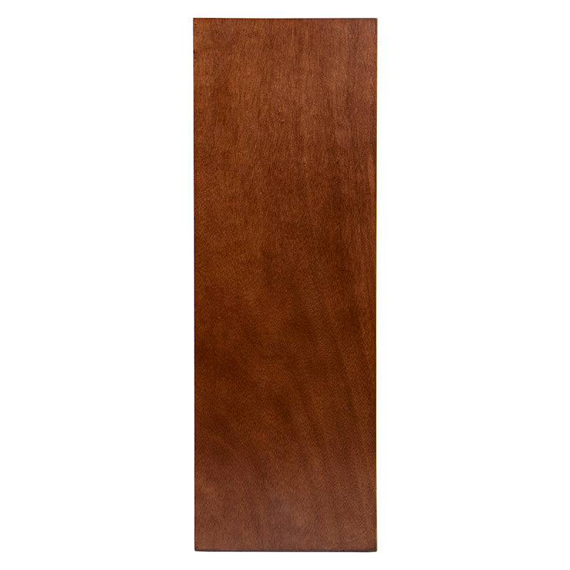Cajonera deoupe.com.mx en color tabaco con chapa de caoba y detalles en mármol, mide 80x120x40 cm, con cajones amplios.