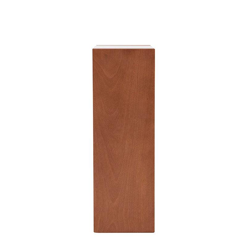 Cajonera Mond de Deurope con acabado en chapa de caoba, mármol y 80x120x40 cm, diseño elegante y funcional.