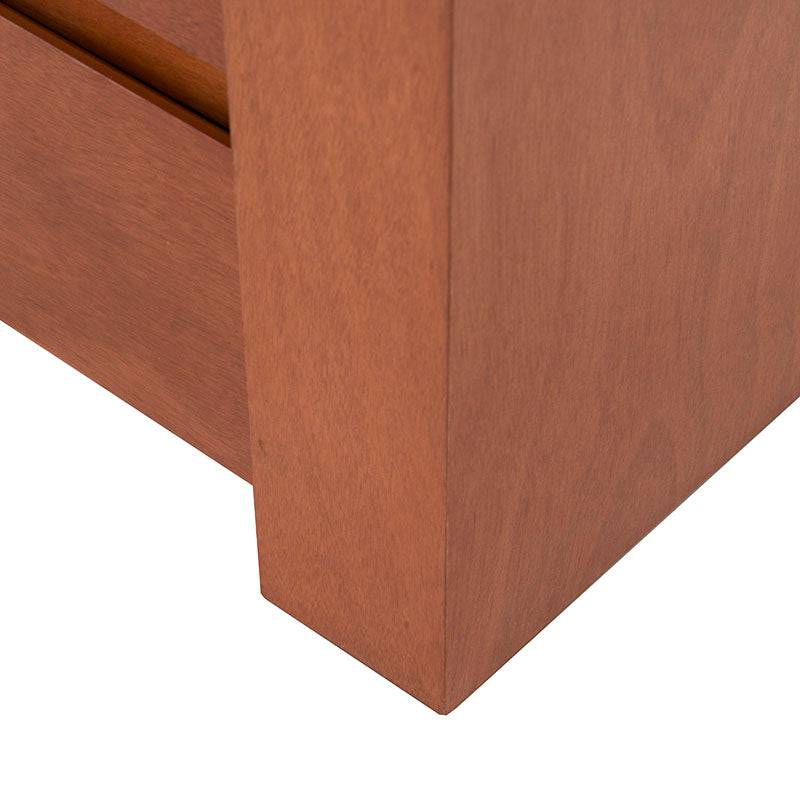 Cajonera Mond de Deurope en madera de caoba con acabado en chapa, mármol y diseño elegante, mide 80x120x40 cm.