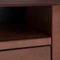 Cajonera Perth de Deurope con acabado en madera tabaco, 100x120x40 cm, con cajones de chapa de okume y estilo industrial.