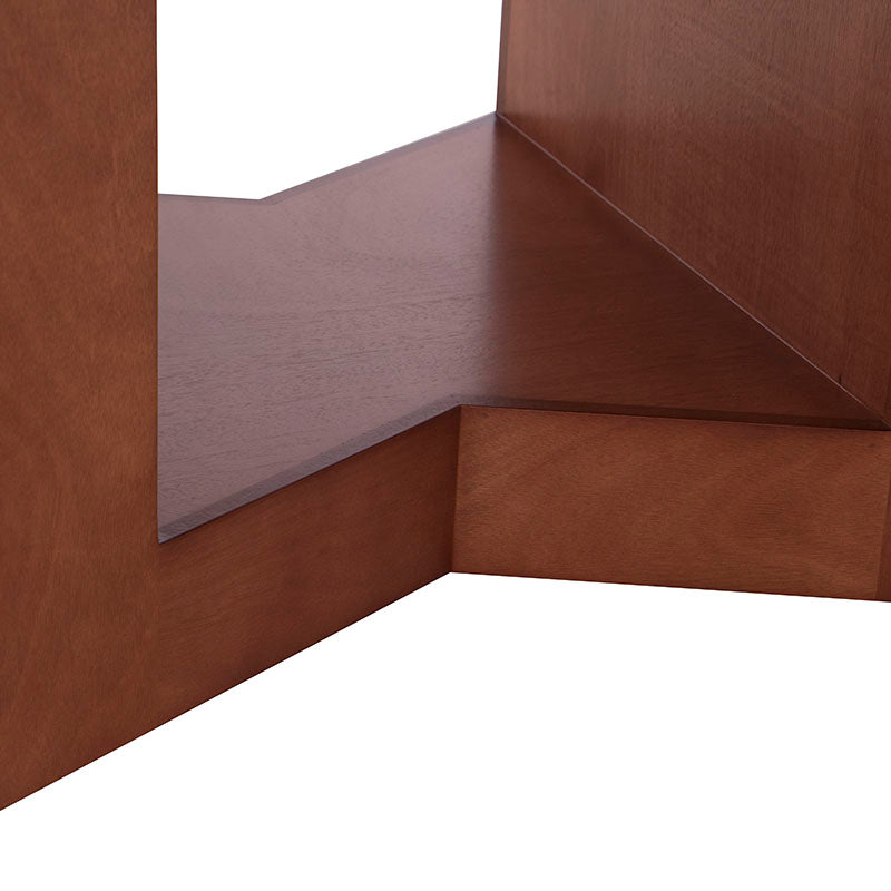 Mesa de comedor Quebec de madera de banak, encino y okume, en color nogal, con dimensiones de 210x78x110 cm, de Deurope.