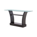 Juego de comedor Tulip de 6 piezas con mesa de madera Nogal y cubierta de cristal, estilo moderno y elegante.